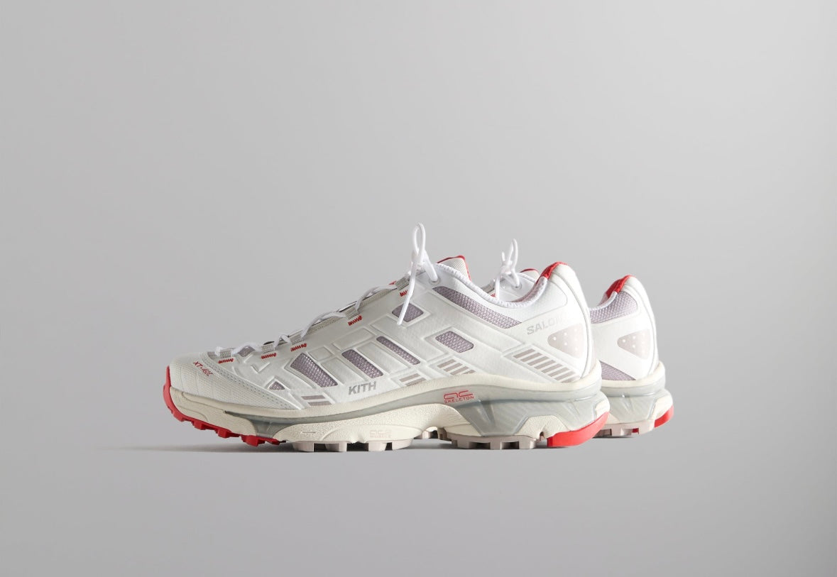 Kith for Salomon XT-4K - Bright White / Ashes of Roses / Fiery Red