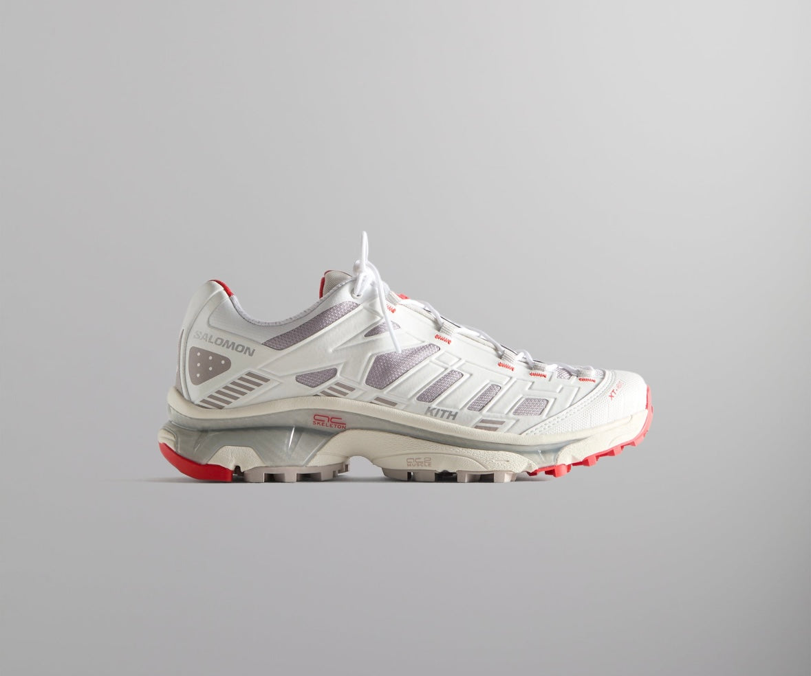 Kith for Salomon XT-4K - Bright White / Ashes of Roses / Fiery Red