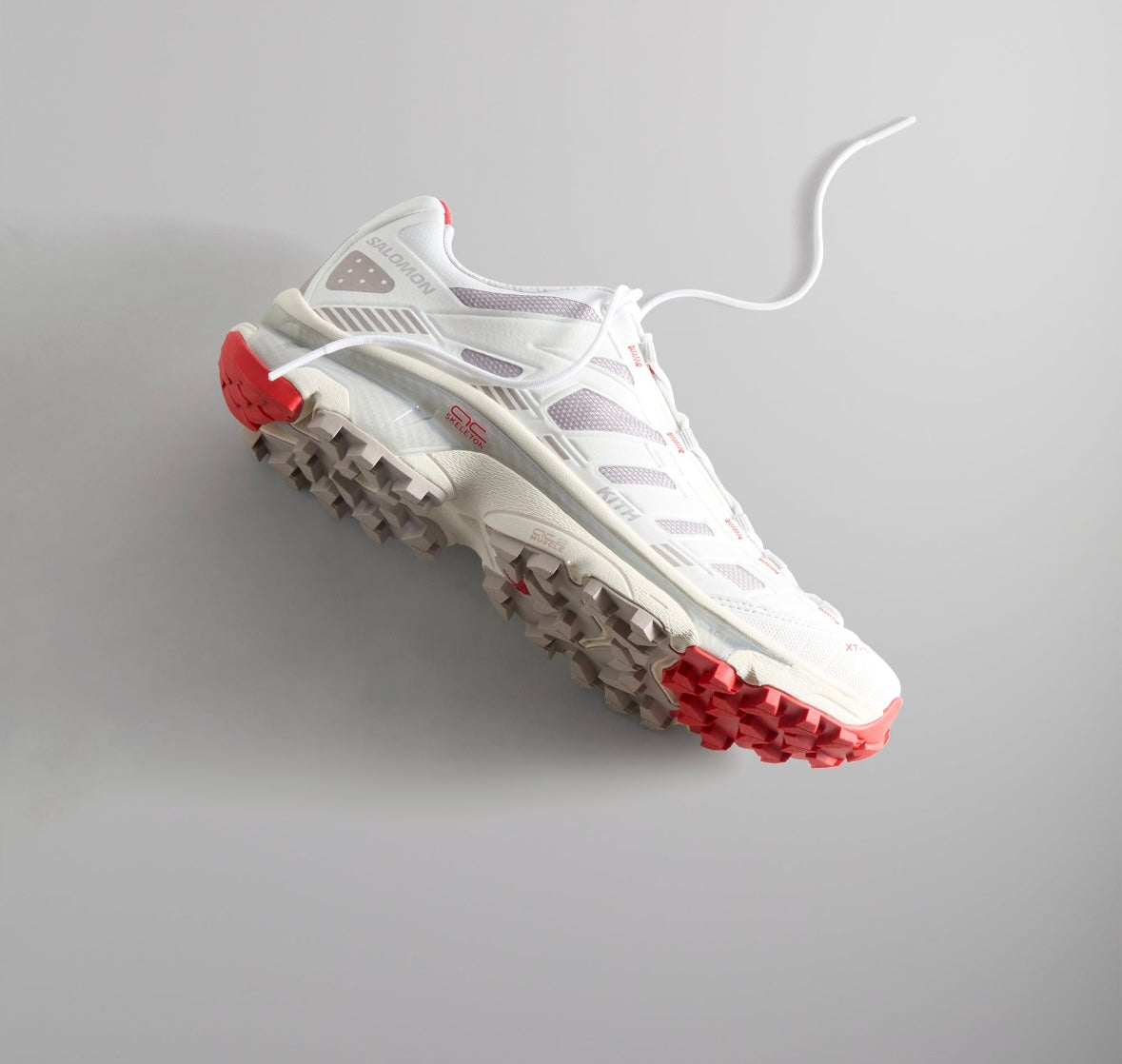 Kith for Salomon XT-4K - Bright White / Ashes of Roses / Fiery Red